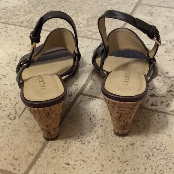 Talbots Cork Leather Sling Back Sandals - Picture 3 of 6
